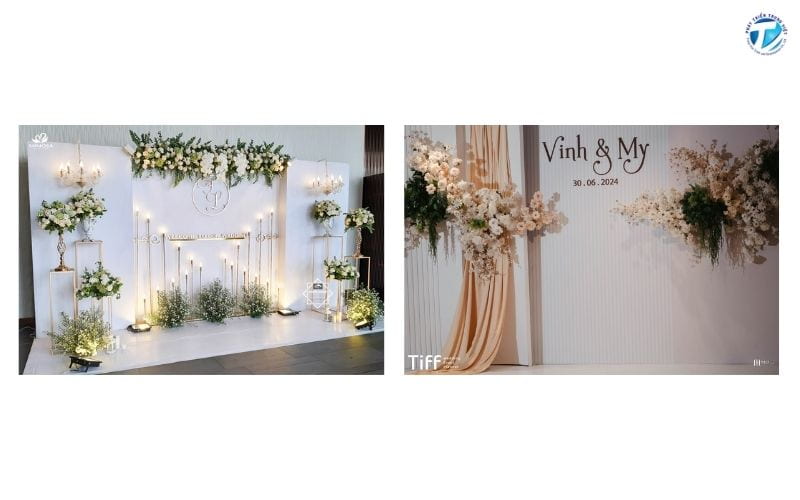 Background kỷ niệm ngày cưới vintage